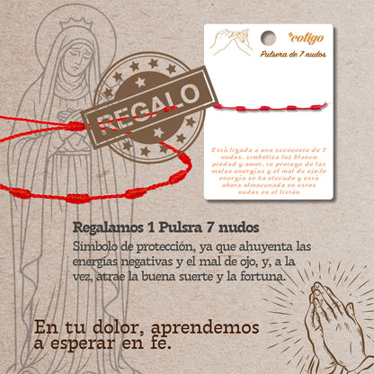 Llavero de Madera con VIRGEN DE LA SOLEDAD