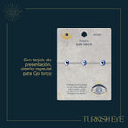 Pulsera Ojo Turco Acero Inoxidable | Amuleto contra la envidia y energías negativas + Regalo Pulsera 7 Nudos - cotigo