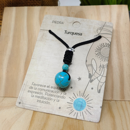 Colgante de Turquesa de bola 14mm
