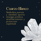 Colgante Tetragrammaton y Nudo de Bruja con Cuarzo Blanco en Acero Plateado - cotigo