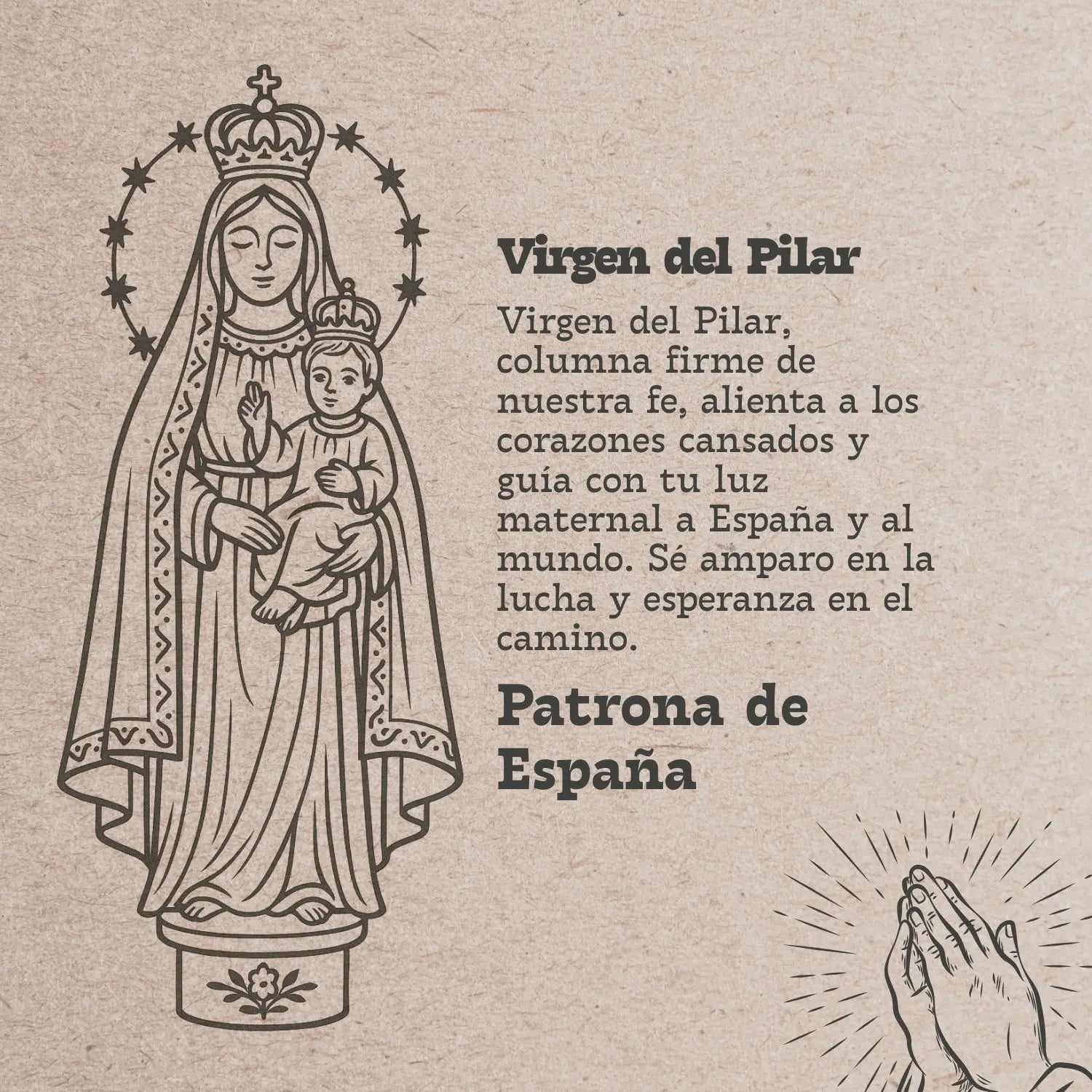 Llavero de Madera con Virgen del Pilar - cotigo
