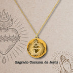 Colgante Acero CORAZON DE JESUS color Dorado - cotigo