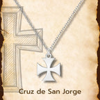 Colgante Cruz de san jorgen Acero Plateado - cotigo
