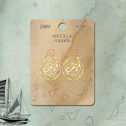 21722 Argolla Canaria 20mm Acero Dorado