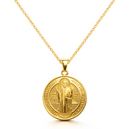 Collar con Medalla de San Benito en Acero cotigo