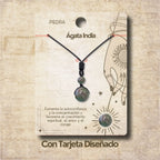 Colgante de Agata india de bola 14mm - cotigo