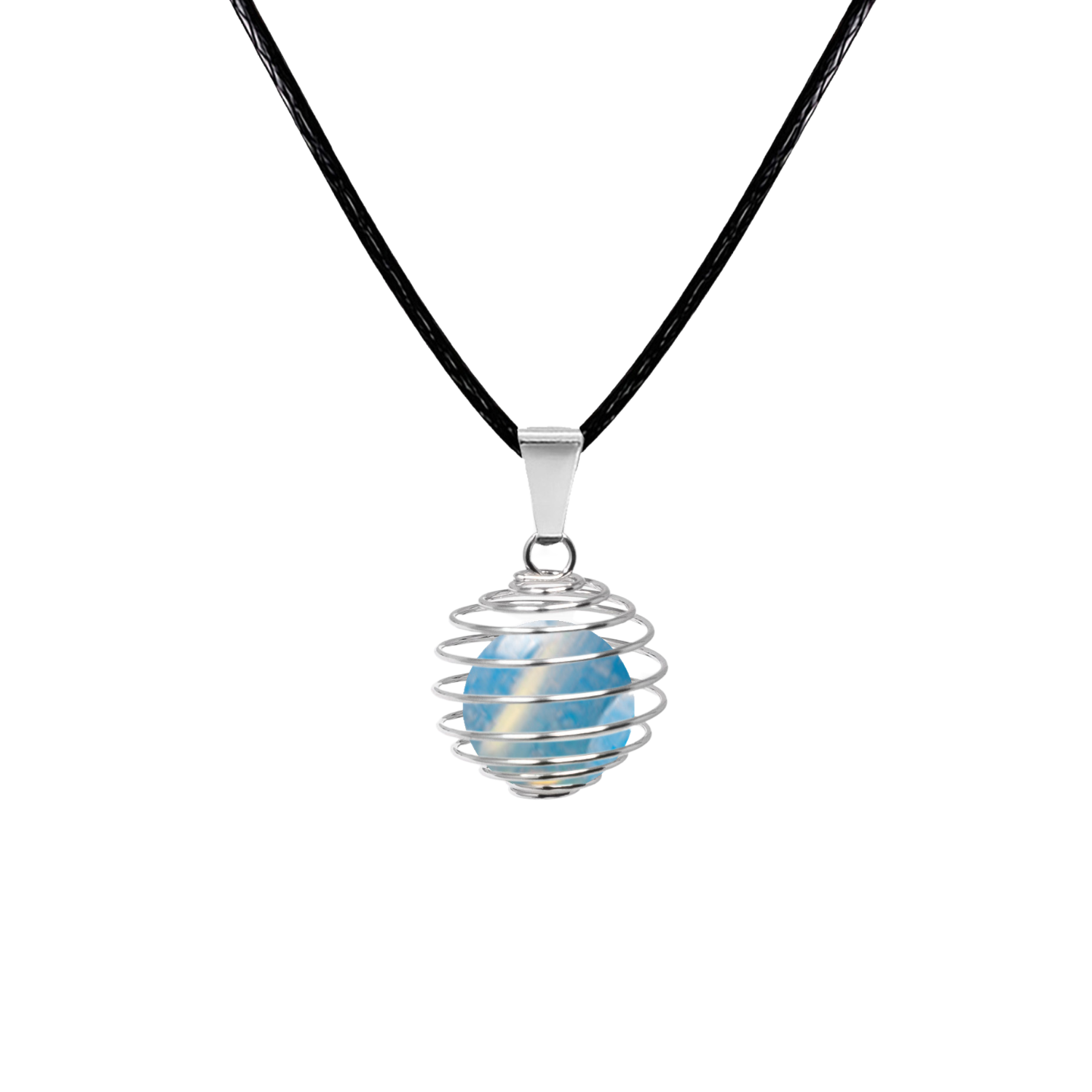 Colgante de Ópalo 14 mm con Accesorio de Acero