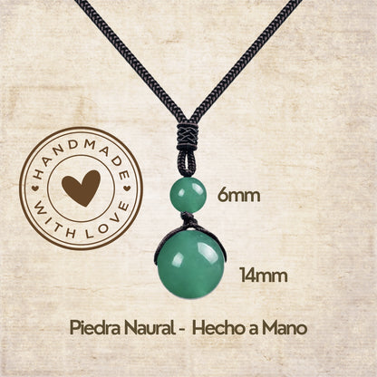 Colgante de Aventurina verde de bola 14mm
