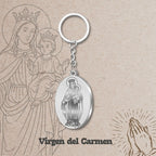 Llavero Virgen del Carmen Acero Inoxidable - cotigo