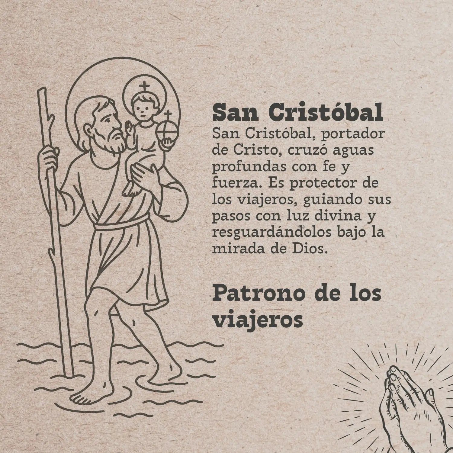 Llavero de Madera con San Cristóbal - cotigo