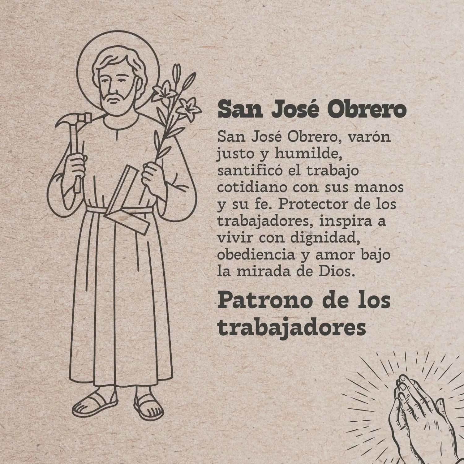 Llavero de Madera con SAN JOSE OBRERO - cotigo