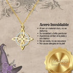 Colgante Nudo de Bruja Acero Dorado diseño