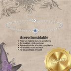 Pulsera Nudo de Bruja con Ojo Turco Acero Inoxidable Plateado - cotigo
