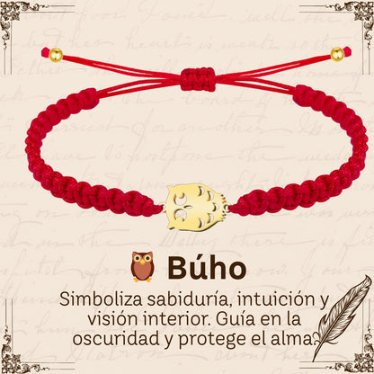 Pulsera Hilo Destino Roja Hecho a Mano 🧵 con Amuleto de Suerte y Protección 🍀 en Acero Inoxidable 💎