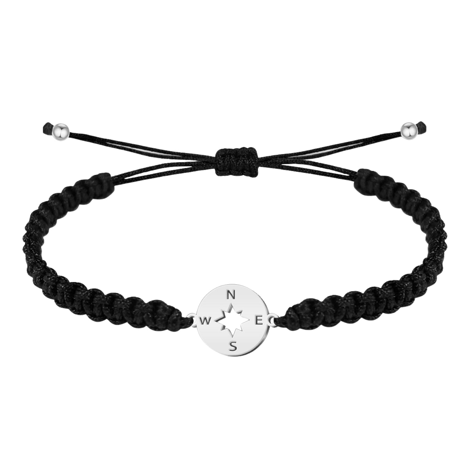 Pulsera Hilo Destino Brújula Acero