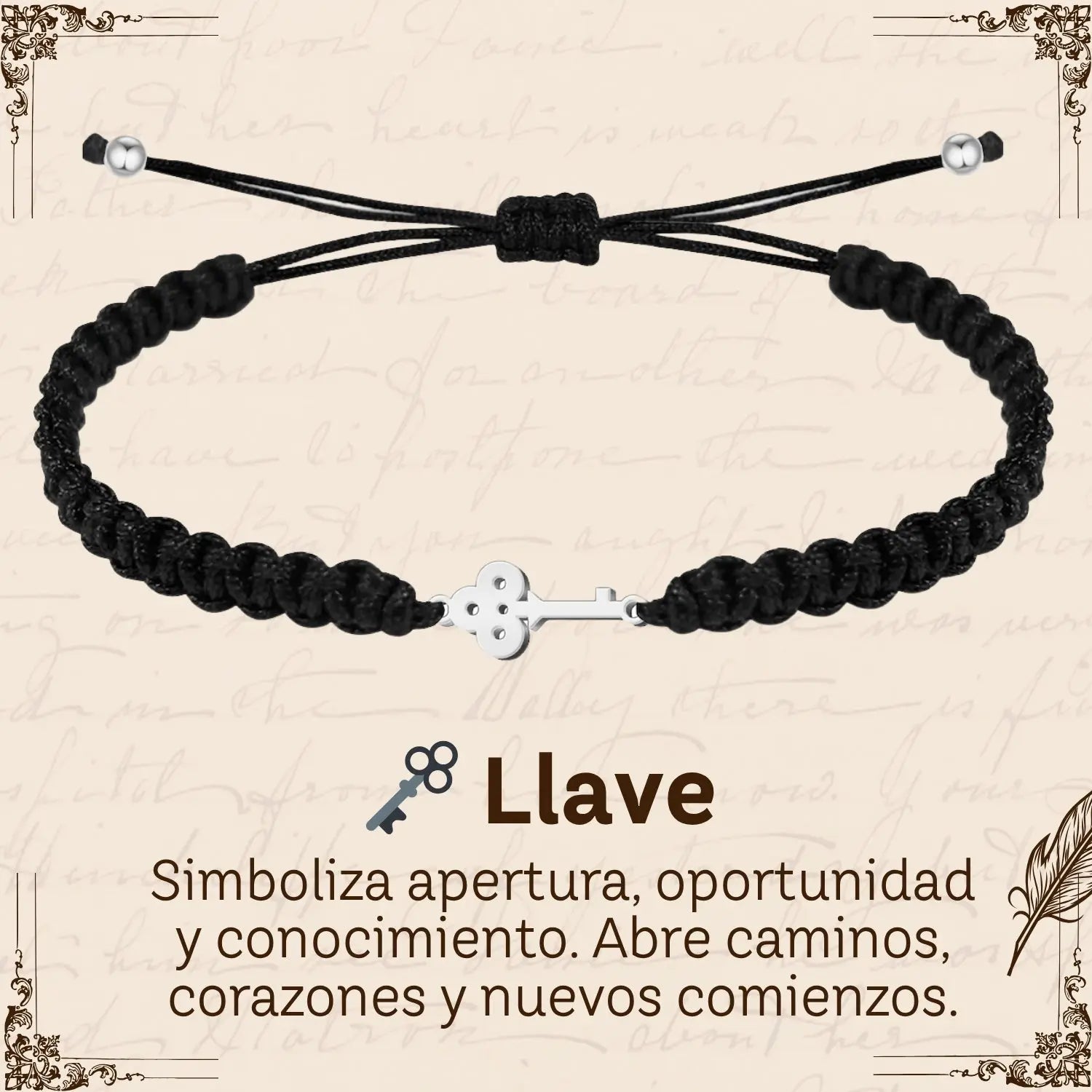 Pulsera Hilo Destino Hecho a Mano 🧵 con Amuleto de Suerte y Protección 🍀 en Acero Inoxidable 💎 - cotigo