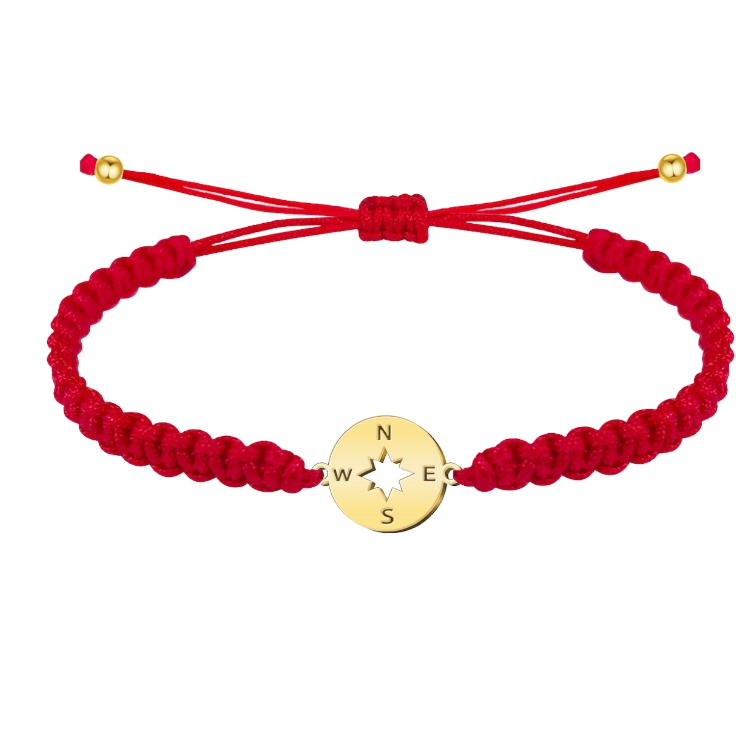 Pulsera Hilo Destino Brújula Acero
