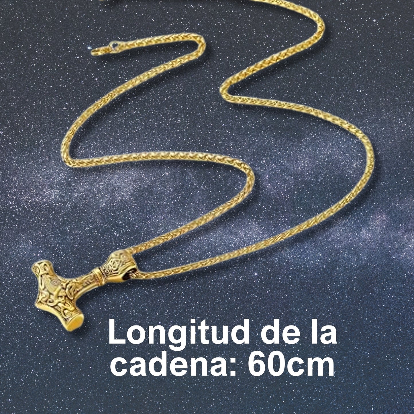 💥 Collar para Hombre en Acero Inoxidable Color Dorado 💎 Estilo Urbano Hip Hop 🔗 Cadena de 60 cm para Look Moderno y Atrevido