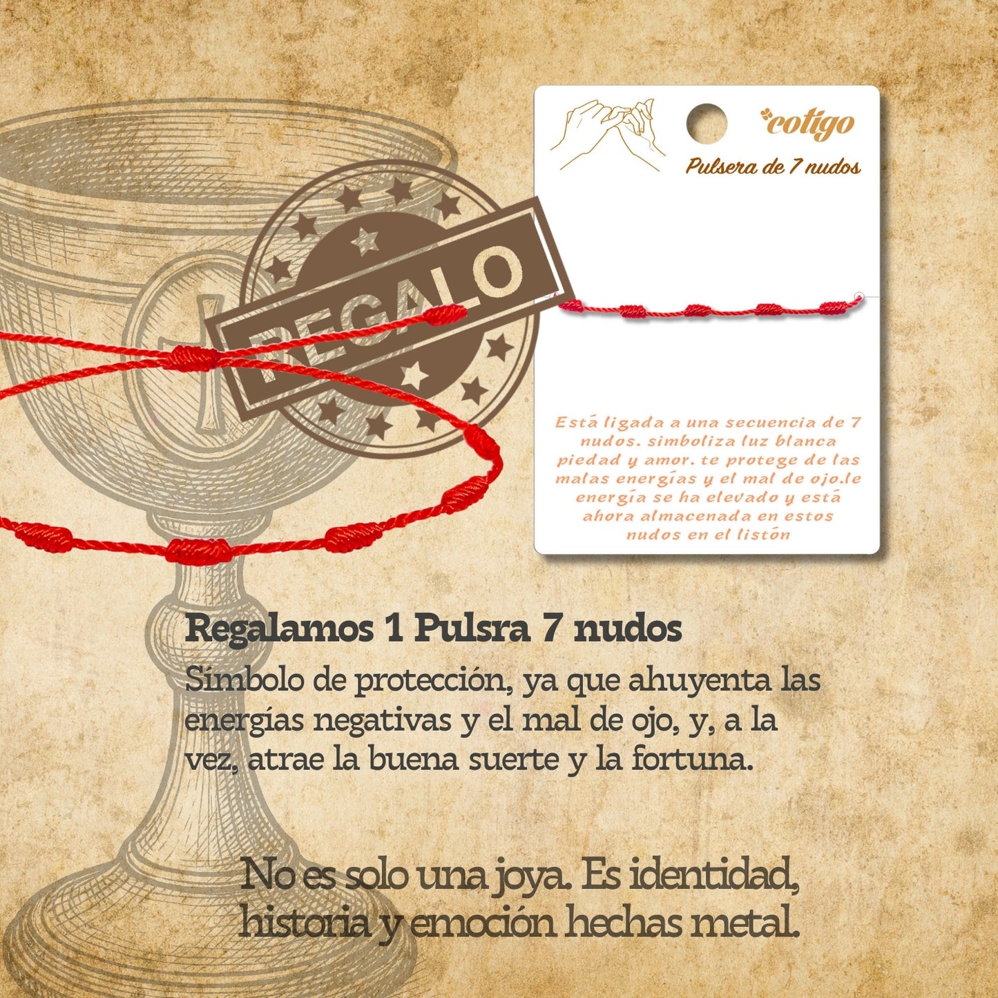 Colgante el Santo Grial Acero Dorado