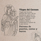 Pulsera Hilo Encerado con Virgen del Carmen Acero Plateado - cotigo