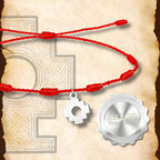 Pulsera 7 Nudos con Cruz Chacana en Acero Plateado diseño