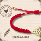 Pulsera Hilo Destino con Nudo Bruja Acero Dorado - cotigo