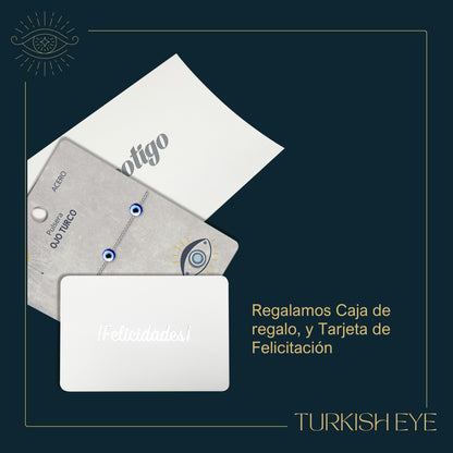 Pulsera Ojo turco Acero color Plateado