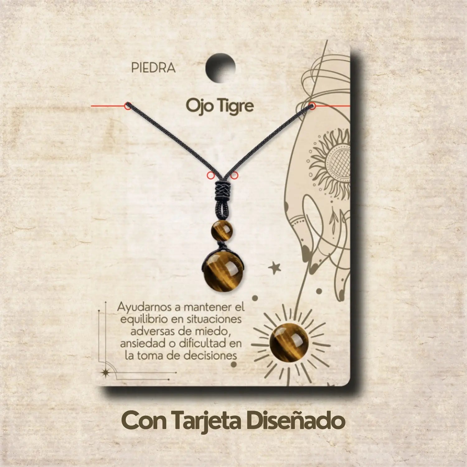Colgante de Ojo de tigre de bola 14mm - cotigo