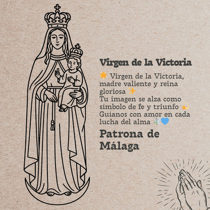 Pulsera 7 nudos con Virgen de la Victoria Acero Dorado