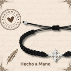Pulsera Hilo Destino Hecho a Mano 🧵 con Amuleto de Suerte y Protección 🍀 en Acero Inoxidable 💎 - cotigo