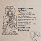 Medalla Virgen de la Bien Aparecida Acero Inoxidable Dorado - cotigo