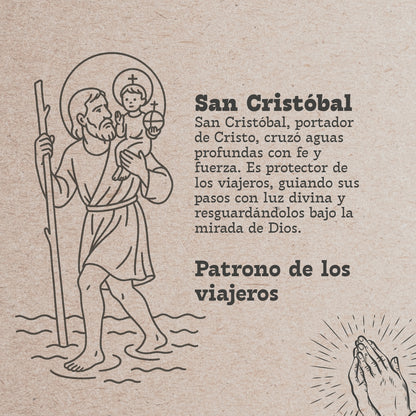 Colgante Acero San Cristóbal color Dorado