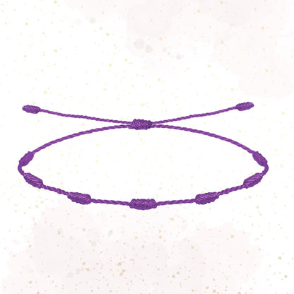 ✨ 6 Pulseras 7 Nudos Hecha a Mano 🌈 Varios Colores con Significado Especial 💫 Incluye Tarjeta Diseñada 🎁 Amuleto de Protección y Suerte 🍀