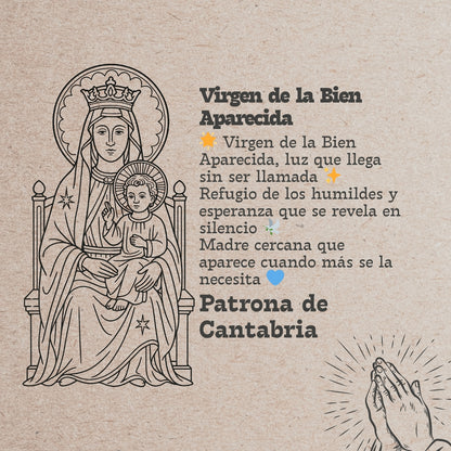 Pulsera 7 nudos con Virgen de la Bien Aparecida