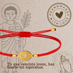 Pulsera Hilo Encerado con SAN PANCRACIO color Dorado - cotigo