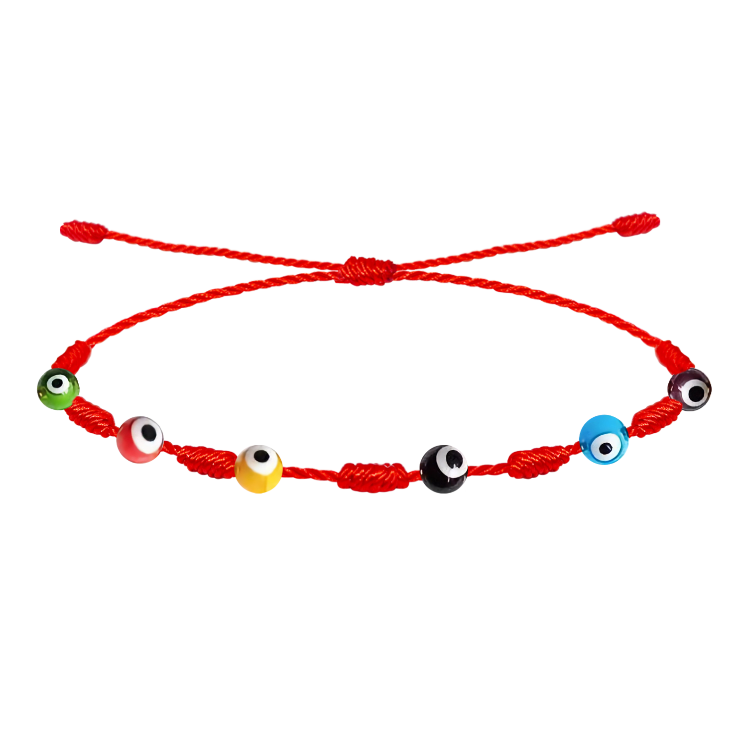 Pulsera 7 Nudos con Ojos de Turcos Multicolores