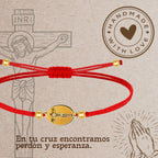 Pulsera Hilo Encerado con Jesús Crucificado color Dorado - cotigo