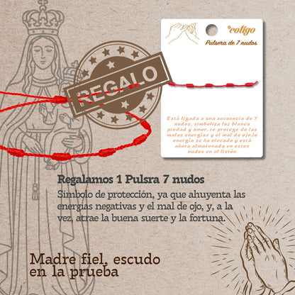 Colgante Virgen de la Victoria Acero Plateado