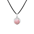 Colgante de Cuarzo Rosa 14 mm con Accesorio de Acero