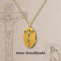 Colgante Acero Jesús Crucificado color Dorado - cotigo