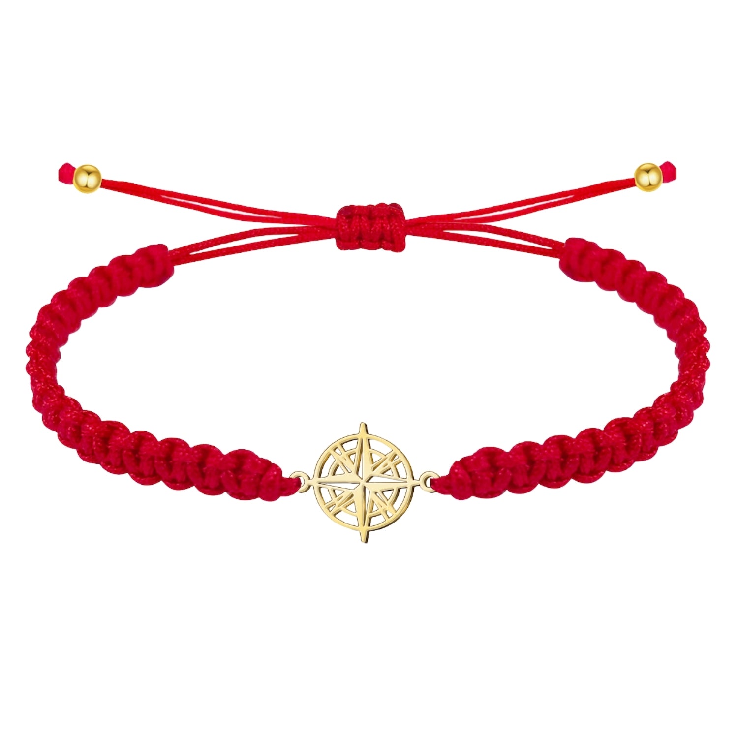 Pulsera Hilo Destino Rosa de los Vientos Acero