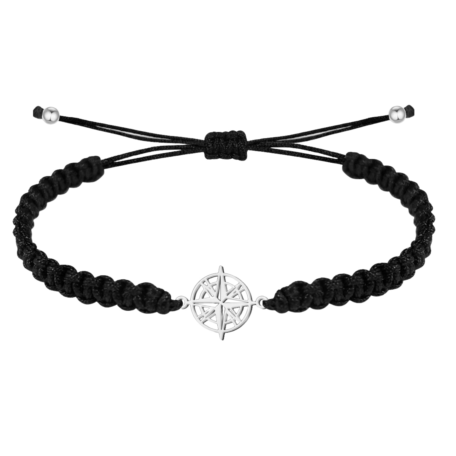 Pulsera Hilo Destino Rosa de los Vientos Acero