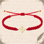 Pulsera Hilo Destino con Nudo Bruja Acero Dorado - cotigo