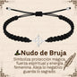 Pulsera Hilo Destino Hecho a Mano 🧵 con Amuleto de Suerte y Protección 🍀 en Acero Inoxidable 💎 - cotigo