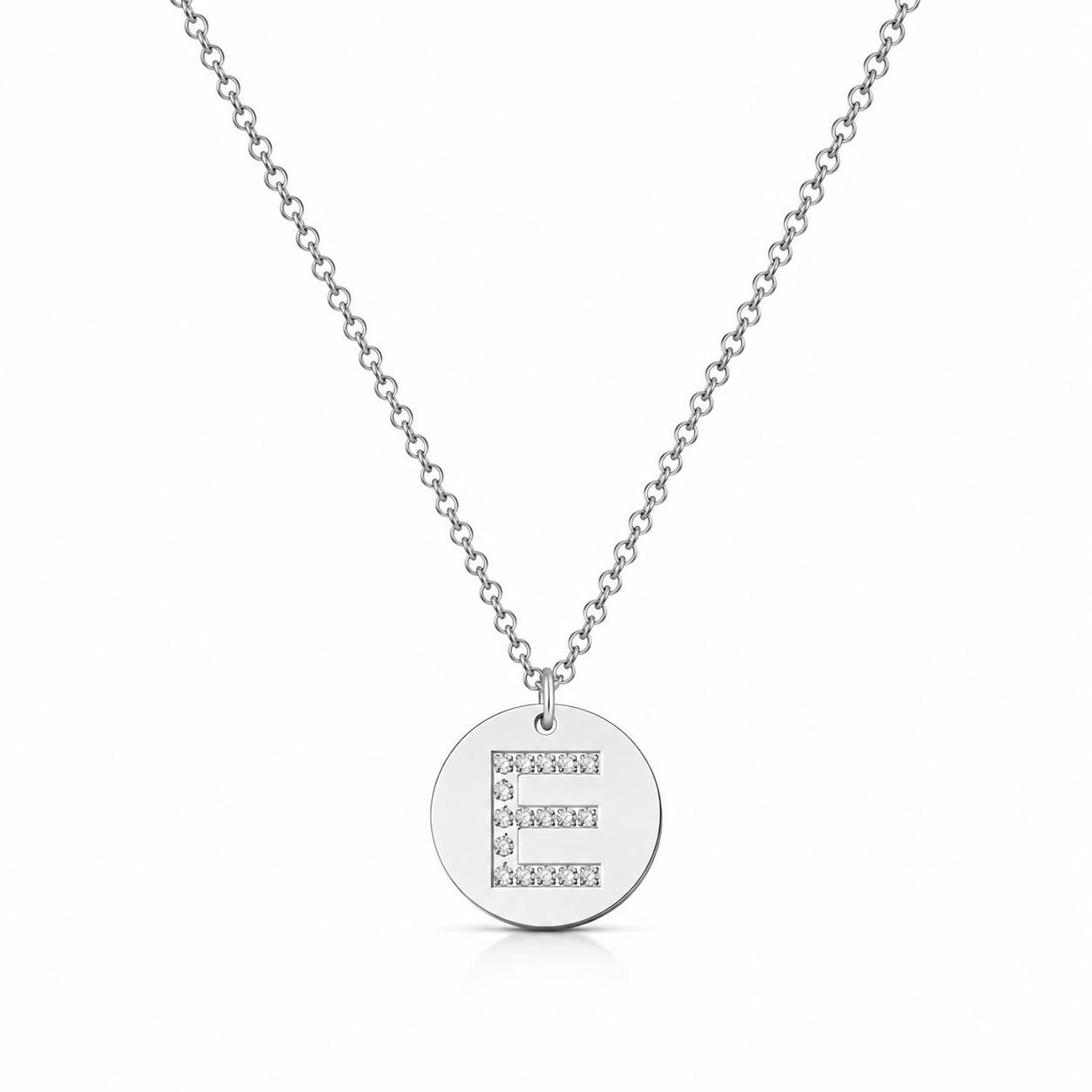 Collar Medalla de Letra Inicial con Circonitas