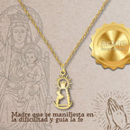 Collar Virgen de la Bien Aparecida Acero Inoxidable Dorado - cotigo