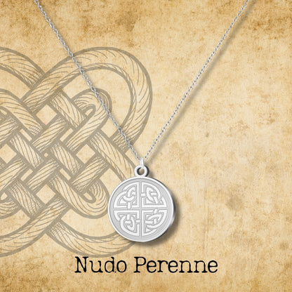 Colgante Nudo Perenne Acero Plateado