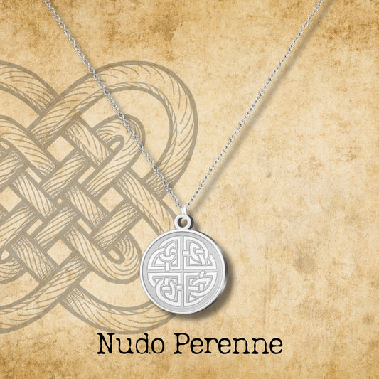 Colgante Nudo Perenne Acero Plateado