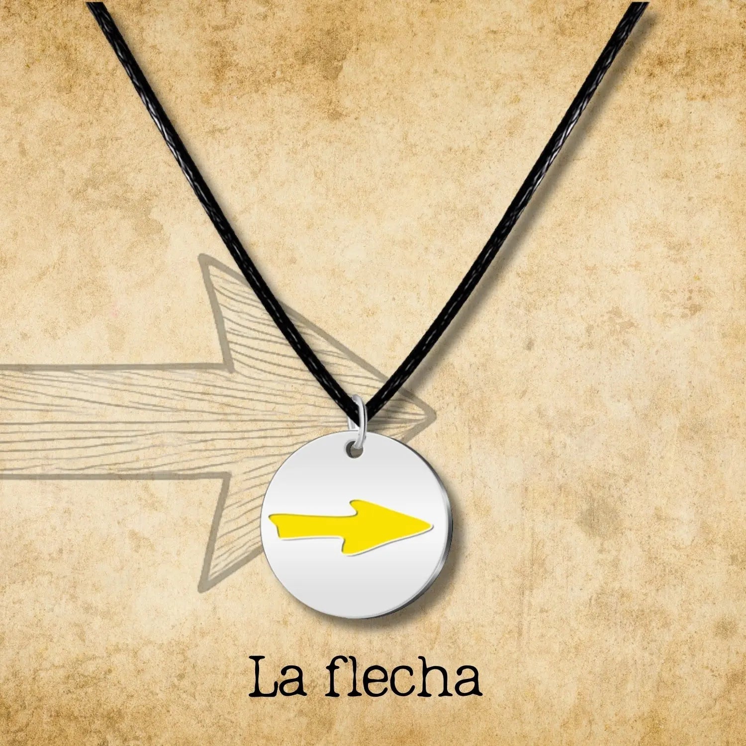 Colgante Camino con La flecha Santiago Acero plateado - cotigo