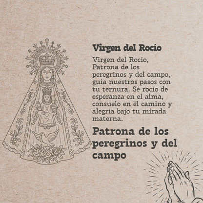 Colgante Virgen del Rocío Acero Dorado